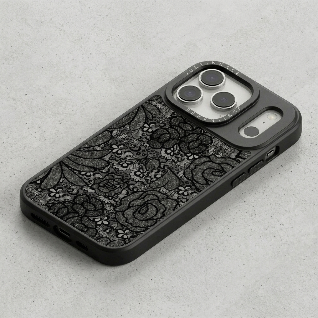 BLACK LACY CASE PLATE